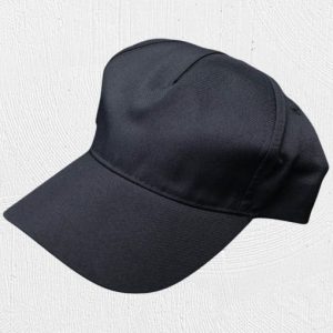 Cap (Black; Plastic clip; 5 Panel; 100% Polyester)