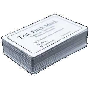 Custom printed metal business cards