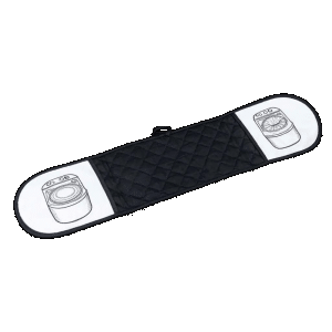 Large Chefs Oven Mitt Black/White