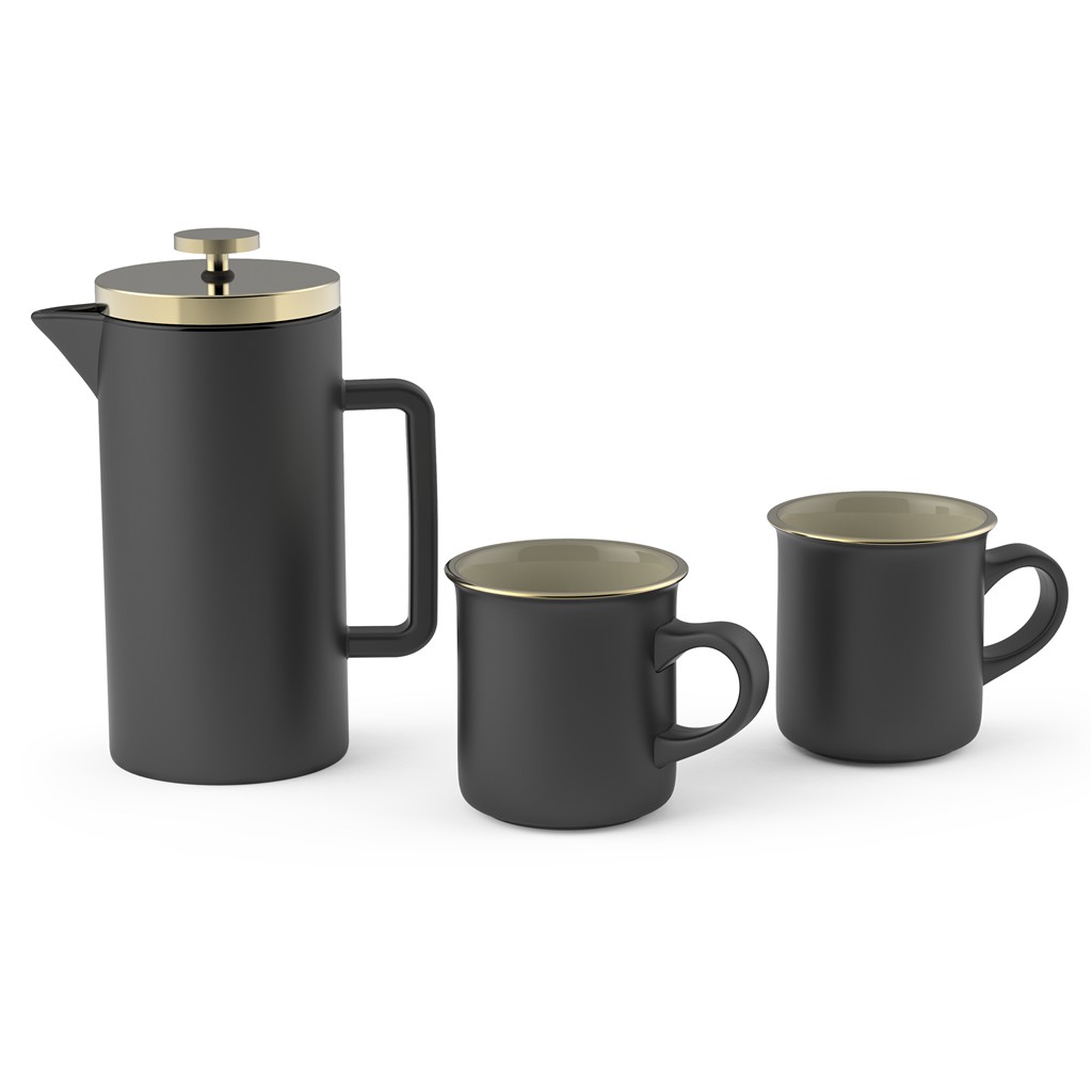 Andy Cartwright Afrique Dusk Coffee Press & Mug Set β Black