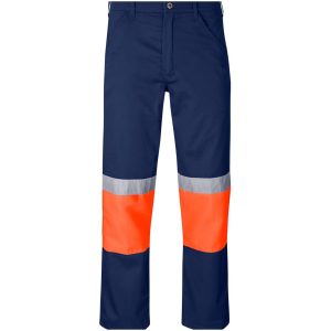 Traffic Premium Two-Tone Hi-Viz Reflective Pants in Orange