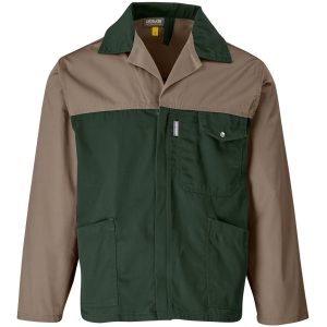 Site Premium Two-Tone Polycotton Jacket in Khaki
