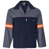 Site Premium Two-Tone Polycotton Jacket - Reflective Arms & Back - Orange Tape - Grey