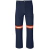 Artisan Premium 100% Cotton Pants - Reflective Legs - Orange Tape - Navy