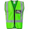 Direction En4 Hi-Viz Reflective Full Zip Vest - Lime