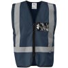 Direction En4 Hi-Viz Reflective Full Zip Vest - Navy