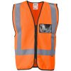 Direction En4 Hi-Viz Reflective Full Zip Vest - Orange