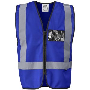 Direction En4 Hi-Viz Reflective Full Zip Vest in Royal Blue