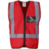 Direction En4 Hi-Viz Reflective Full Zip Vest - Red