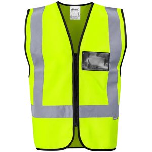 Direction En4 Hi-Viz Reflective Full Zip Vest in Yellow