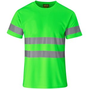 Construction Hi-Viz Reflective T-Shirt in Lime