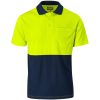 Inspector Two-Tone Hi-Viz Golf Shirt - Yellow