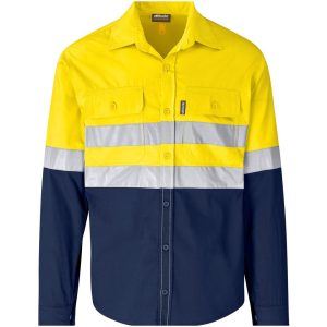 Access Vented Two-Tone Reflective Work Shirt in Yellow