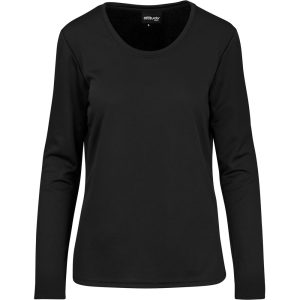 Ladies Long Sleeve All Star T-Shirt in Black