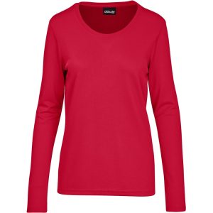 Ladies Long Sleeve All Star T-Shirt in Red