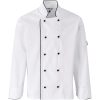 Unisex Long Sleeve Dijon Chef Jacket - White