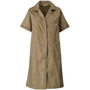 Marriot Polycotton Housecoat in Khaki