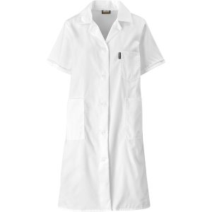 Marriot Polycotton Housecoat in White