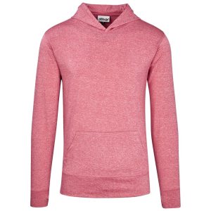 Mens Fitness Lightweight Hooded Sweater in Red