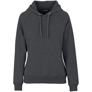 Ladies Harvard Heavyweight Hooded Sweater in Charcoal