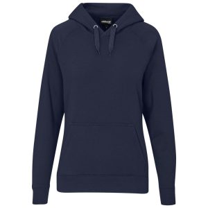 Ladies Harvard Heavyweight Hooded Sweater in Navy