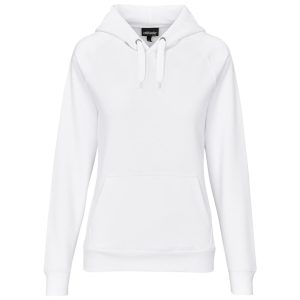 Ladies Harvard Heavyweight Hooded Sweater in White