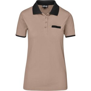 Ladies Caliber Golf Shirt in Stone