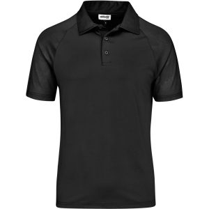 Mens Santorini Golf Shirt in Black