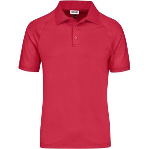 Mens Santorini Golf Shirt in Red