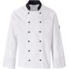 Unisex Long Sleeve Toulon Chef Jacket - White