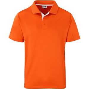 Kids Tournament Golf Shirt in Orange
