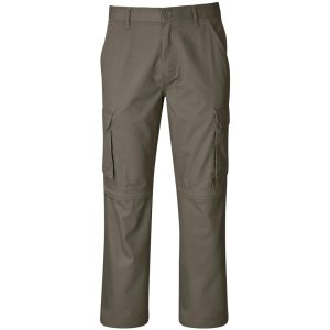 Mens Cargo Zip Off Pants in Khaki