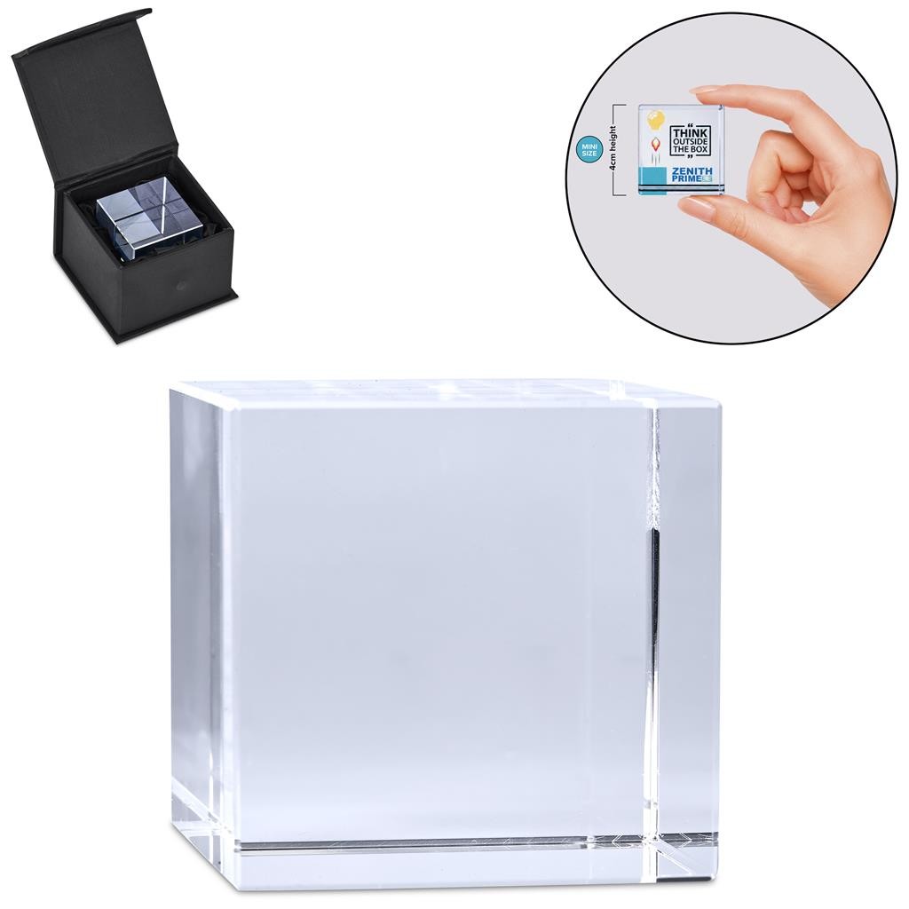 Altitude Crystal Cube Mini Award – Transparent