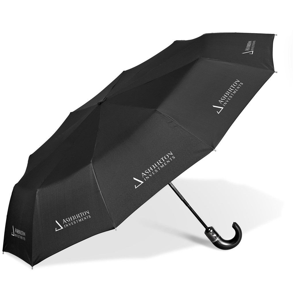 Alex Varga Zeus Auto-Open Compact Umbrella – Black