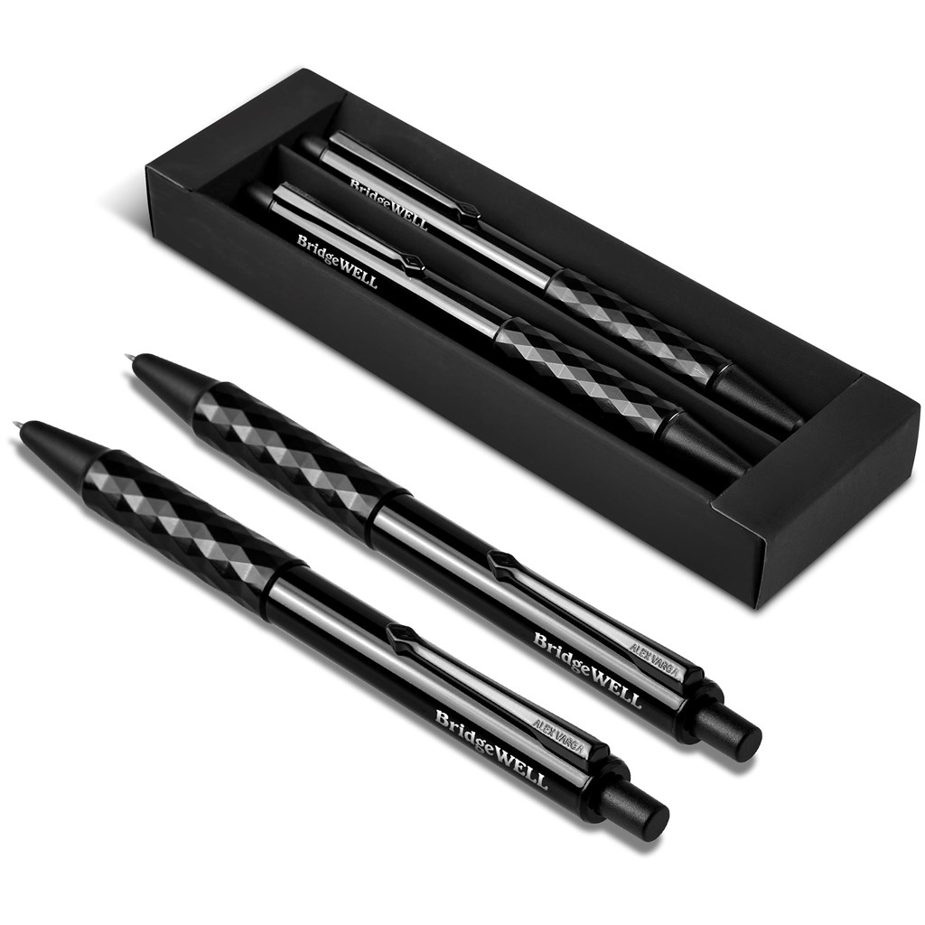 Alex Varga Cyrion Ball Pen & Pencil Set – Black