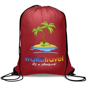 Altitude Symphony 210D Drawstring Bag in Red