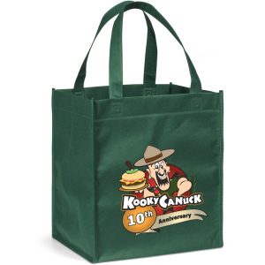 Gala Non-Woven Shopper in Dark Green
