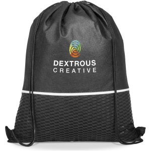 Altitude Brighton Non-Woven Drawstring Bag in Black