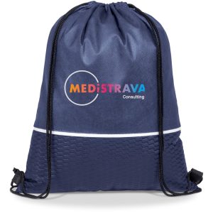 Altitude Brighton Non-Woven Drawstring Bag in Navy