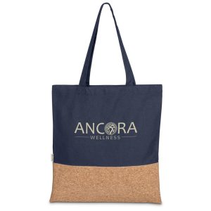 Okiyo Shukaku Cork & Cotton Shopper in Navy