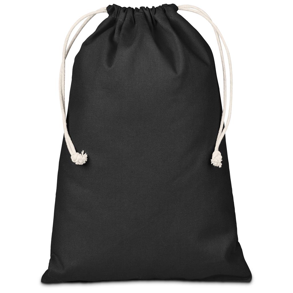 Altitude Allsorts Maxi Cotton Drawstring Pouch – Black
