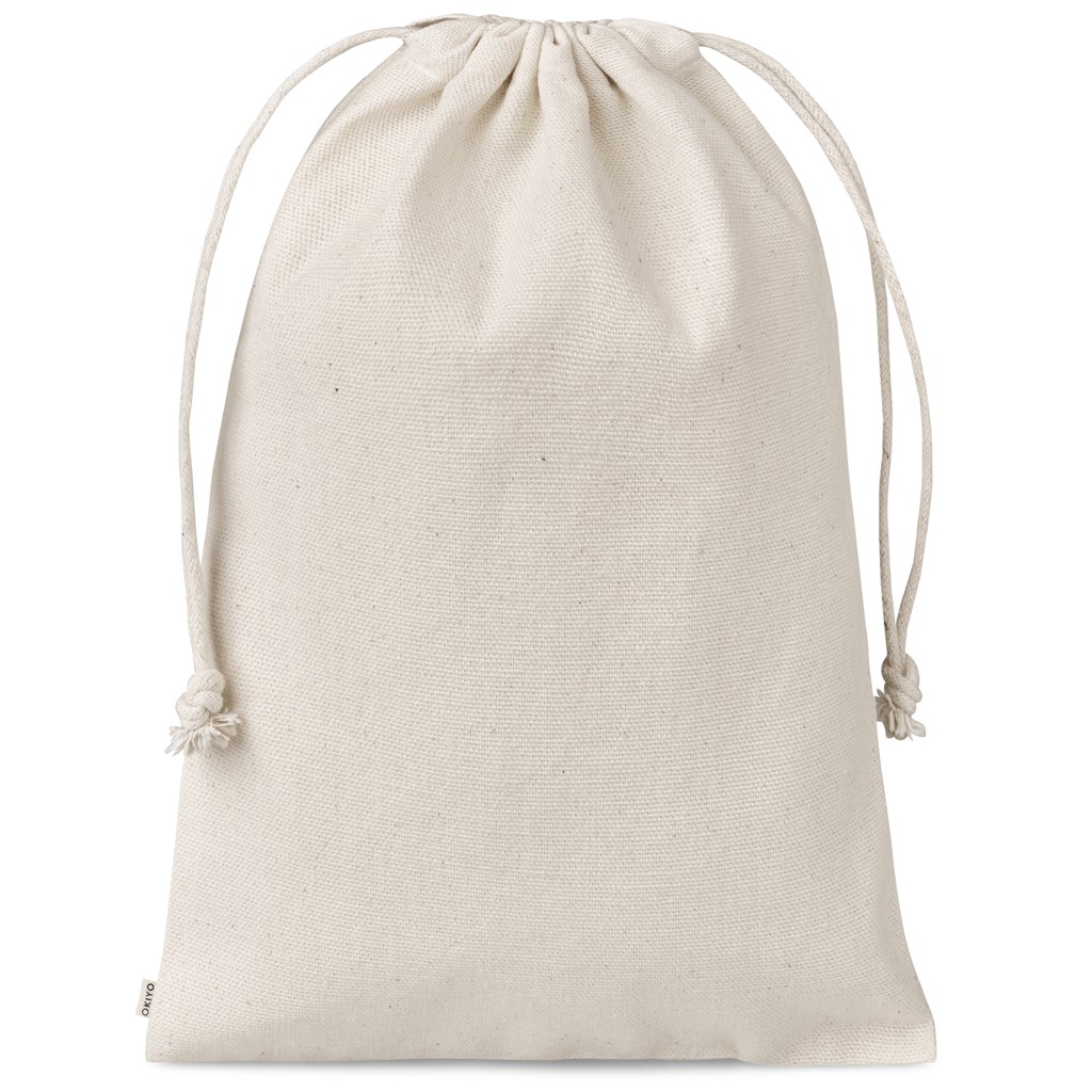 Okiyo Chikara Maxi Cotton Drawstring Pouch – Natural