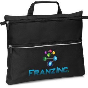 Graffiti Document Bag in Black
