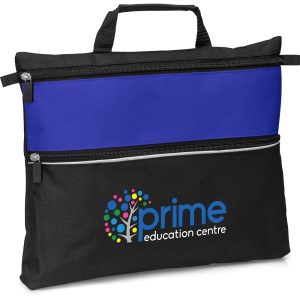 Graffiti Document Bag in Blue