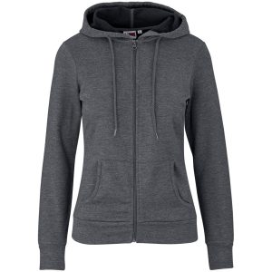 Ladies Bravo Hooded Sweater in Charcoal
