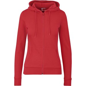 Ladies Bravo Hooded Sweater in Red