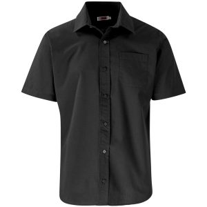 Mens Short Sleeve Kensington Shirt in Black