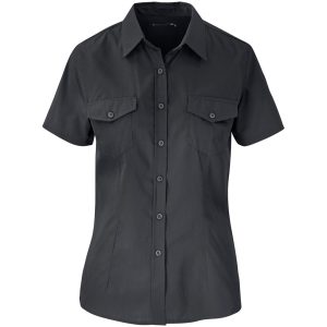 Ladies Short Sleeve Kensington Shirt in Grey
