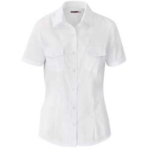 Ladies Short Sleeve Kensington Shirt in White