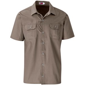 Mens Short Sleeve Wildstone Shirt in Khaki